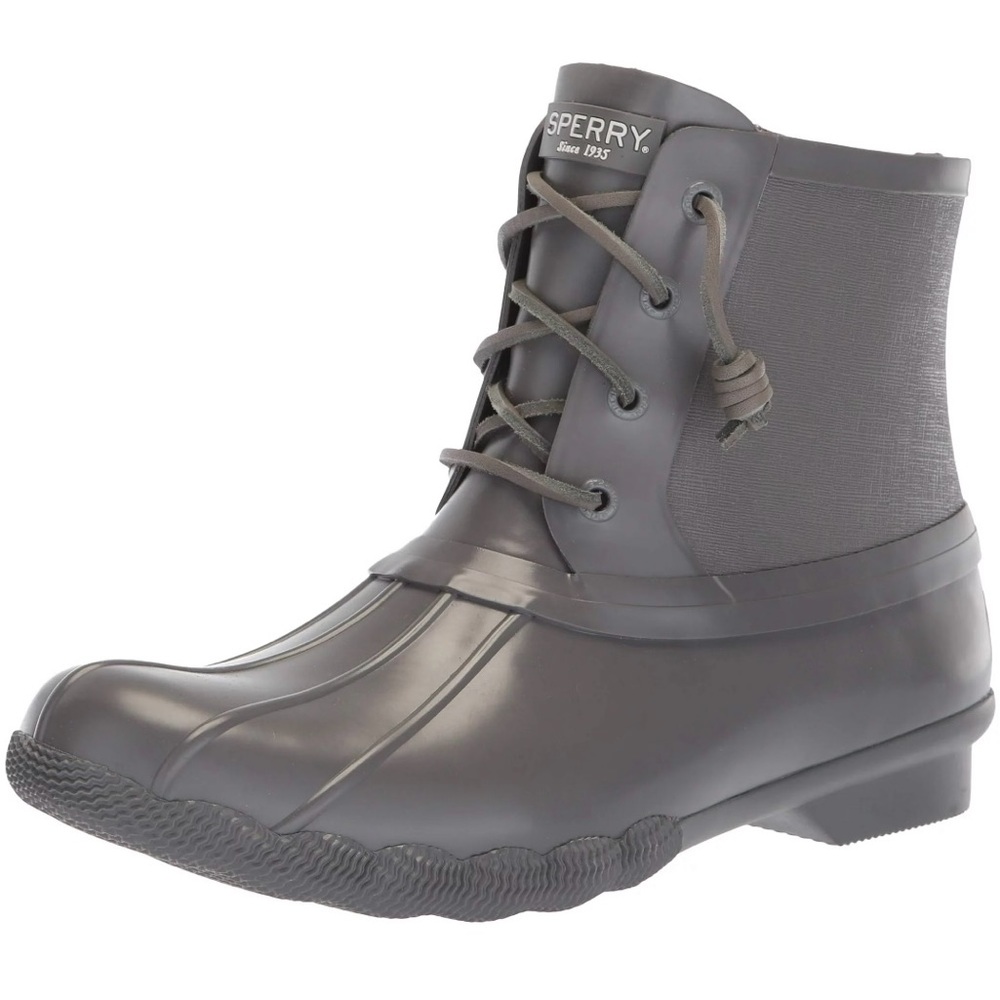 Sperry saltwater rubber flooded rain boots